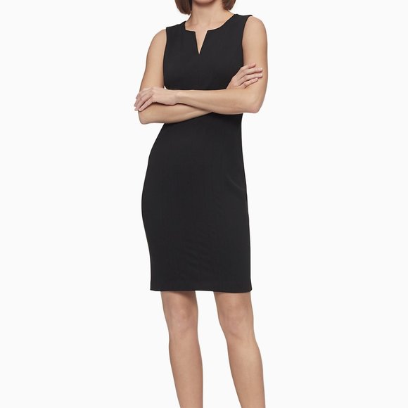 Calvin Klein Dresses & Skirts - CALVIN KLEIN BLACK MINI SHEATH DRESS SIZE 6